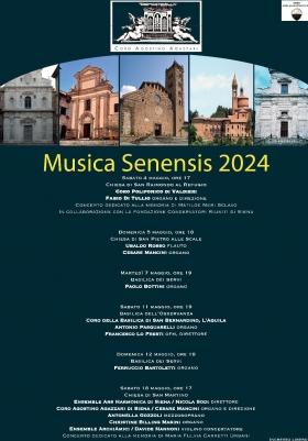 Musica Senensis 2024  - dal 4 al 18 maggio - Coro Agostino Agazzari